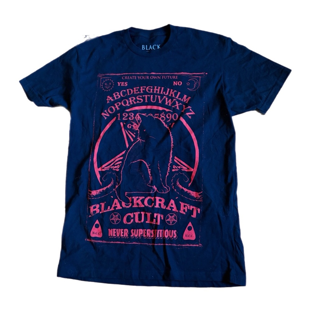 NWT Black Craft Black Cat Quija T Shirt 100% Cotton